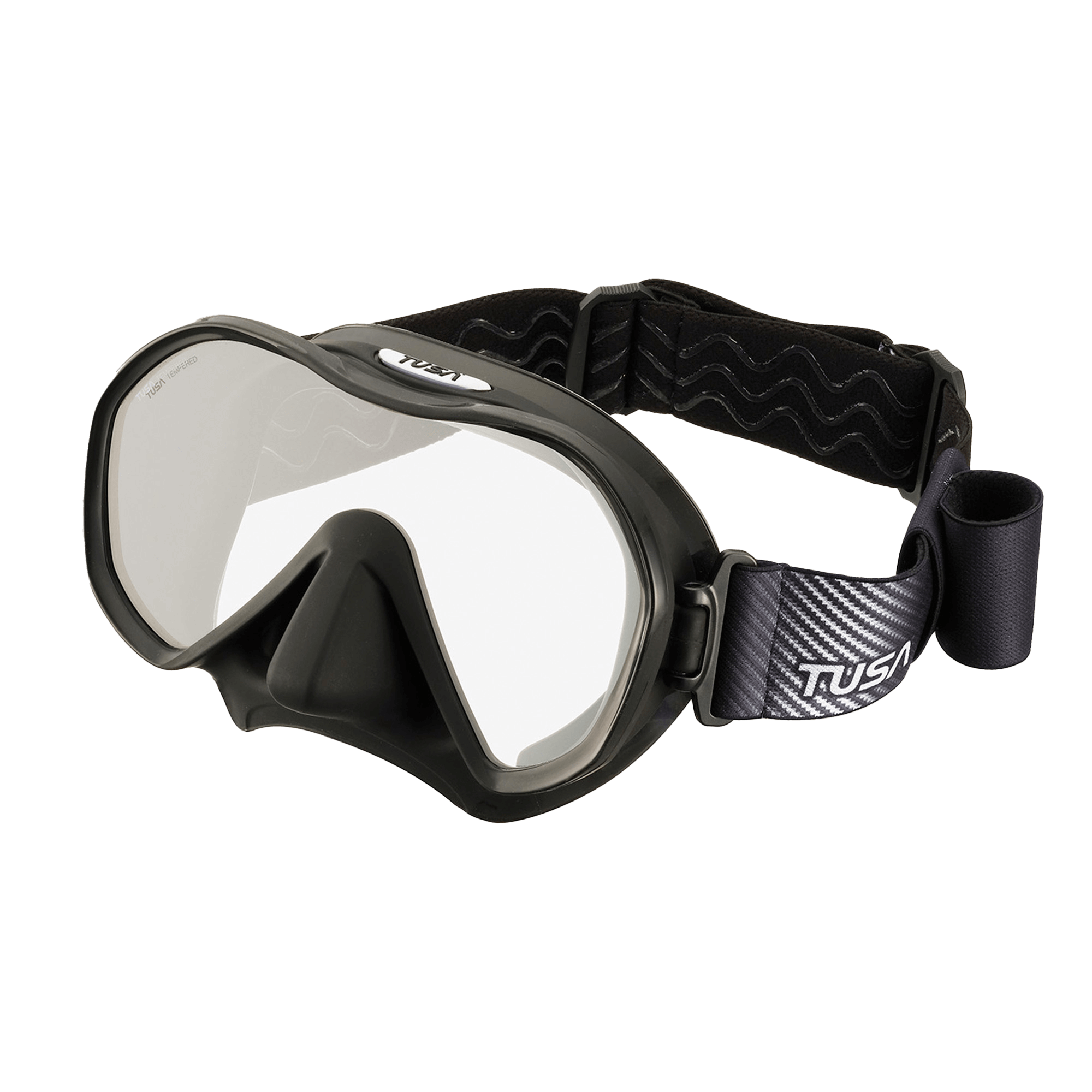 TUSA Zensee Scuba Diving Mask with Fabric Strap M-1010F Black