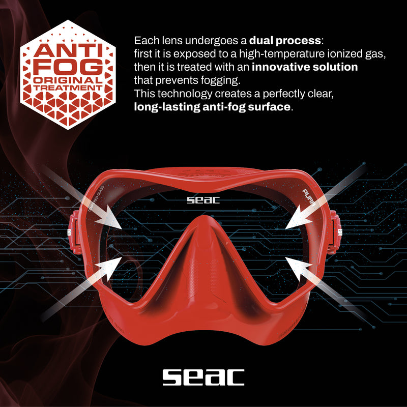 Seac Pura ANTI FOG Dive Mask Red