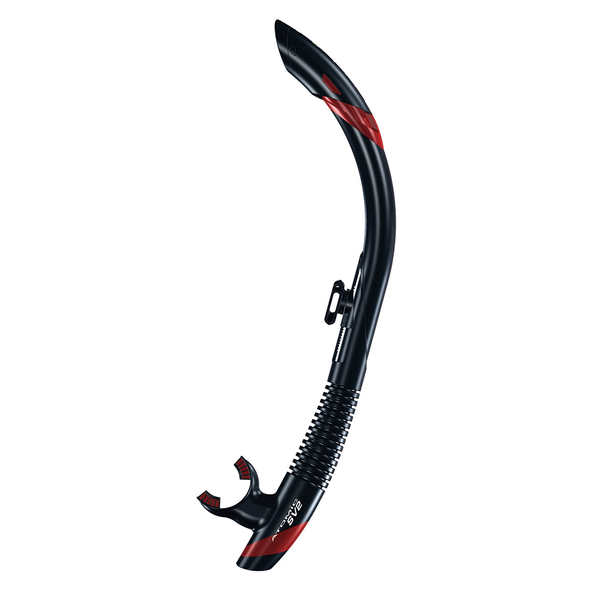 Atomic Aquatics SV2 Semi-Dry Flex Snorkel Black/Red