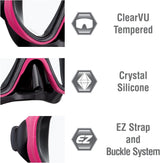 TUSA Serene Adult Combo Black/Hot Pink