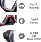 TUSA Visio Tri-Ex Adult Combo Black/Red