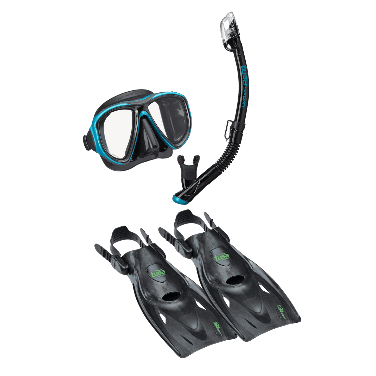 TUSA Sport Adult Powerview Travel Set Green Large