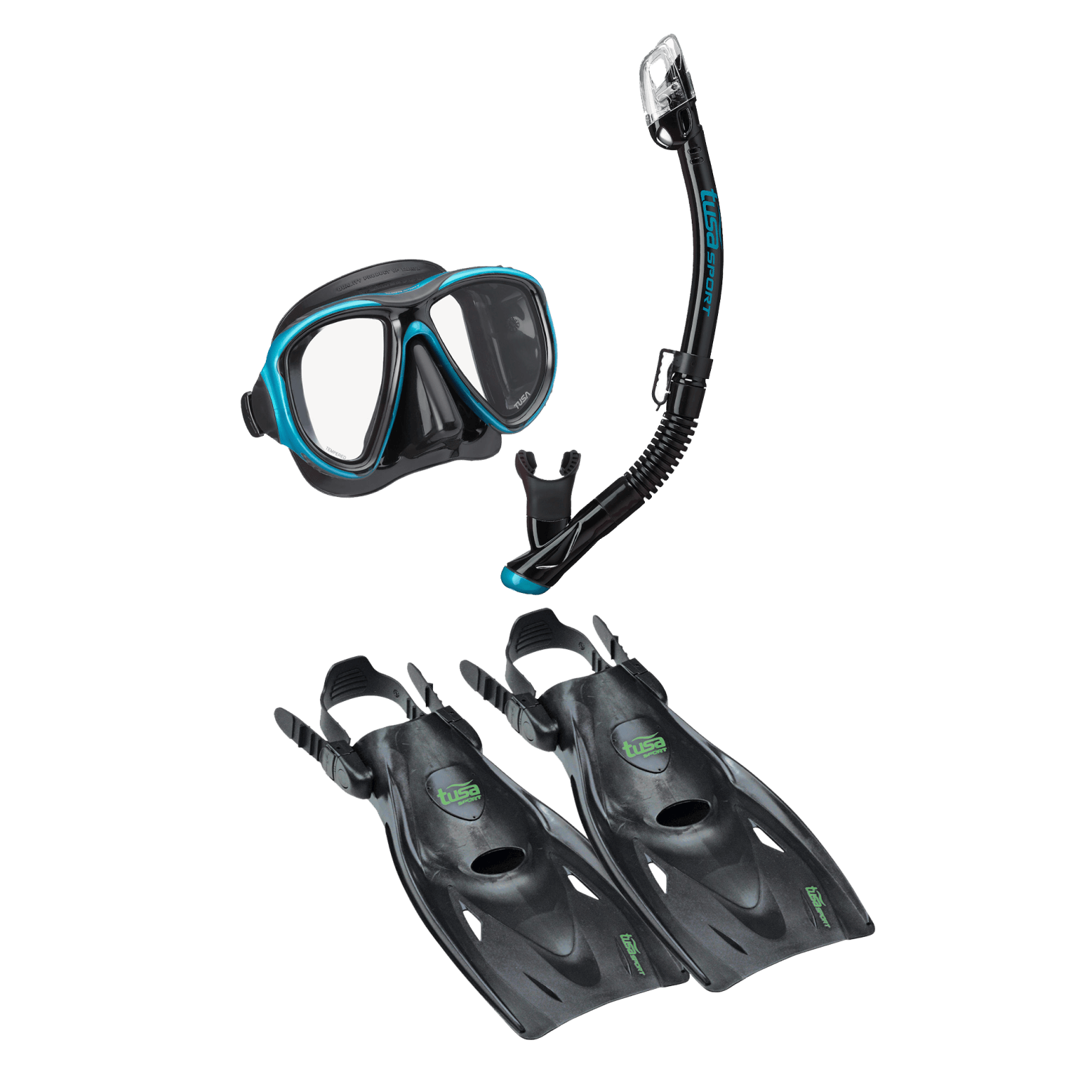 TUSA Sport Adult Powerview Travel Set Green Large