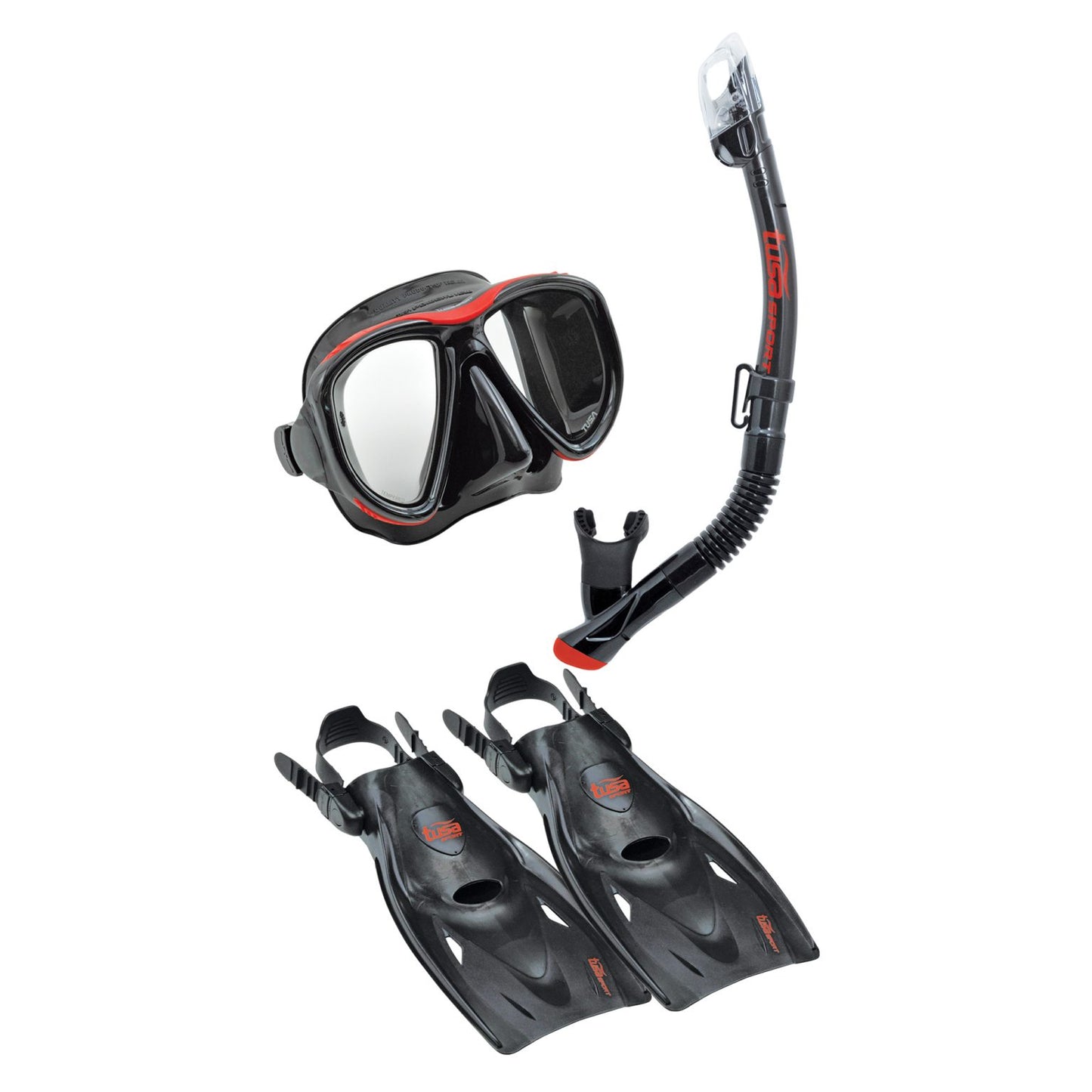 TUSA Sport Adult Powerview Travel Set Red Medium