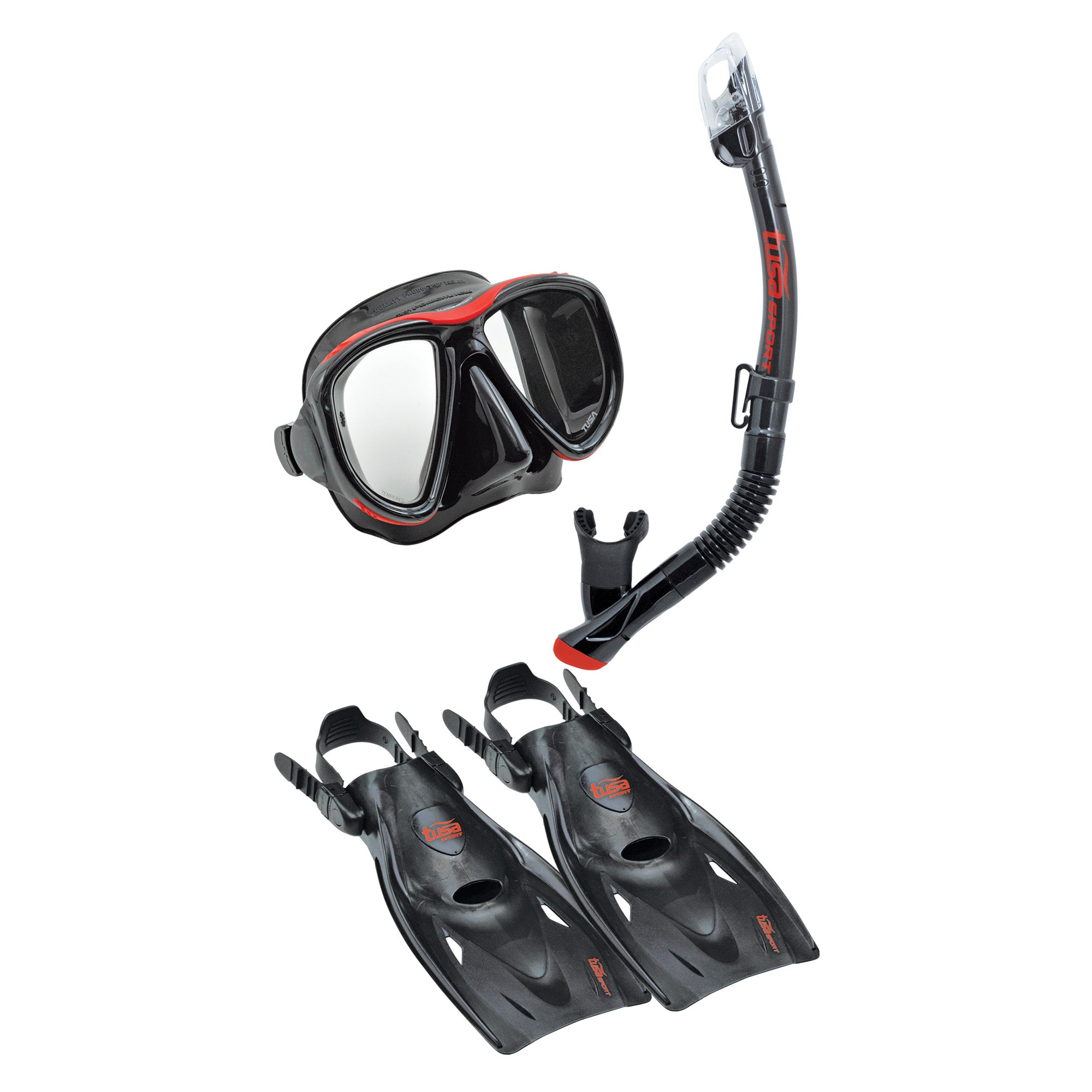 TUSA Sport Adult Powerview Travel Set Red Large