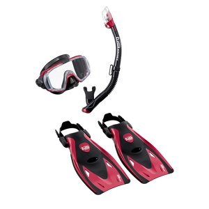TUSA Sport Adult Visio Tri-Ex Travel Set Red Large